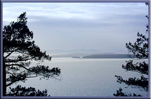 Vancouver Island - Looking out over Swanson Channel and Vancouver Island